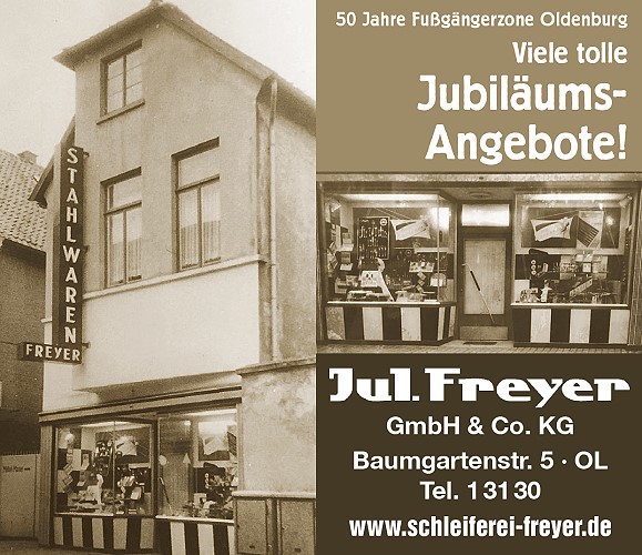50 Jahre Fußgängerzone Oldenburg - viele tolle Jubiläumsangebote!